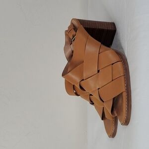 MADEWELL The Cindy Tan Leather Sandal Heels Size 9